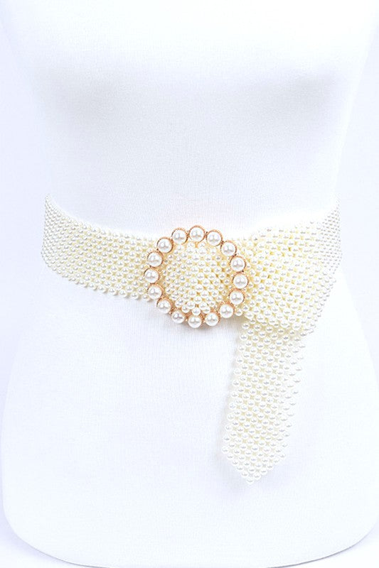 Women's Pearl Beaded Fashion Belt