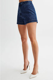 Women's Sleeveless Denim Vest and Shorts Set