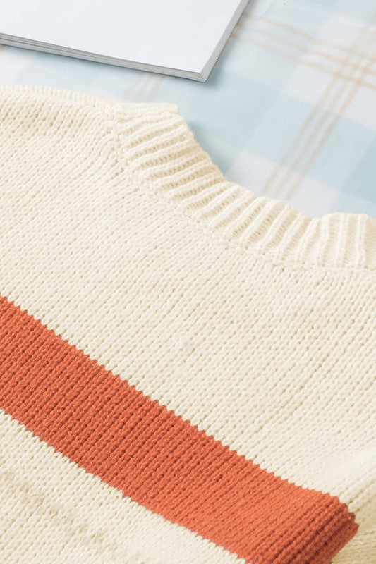 Women's Color Block Striped Knit Sweater