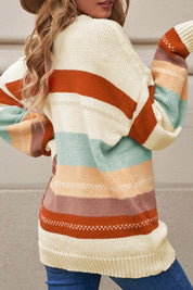 Women's Color Block Striped Knit Sweater