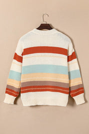 Women's Color Block Striped Knit Sweater