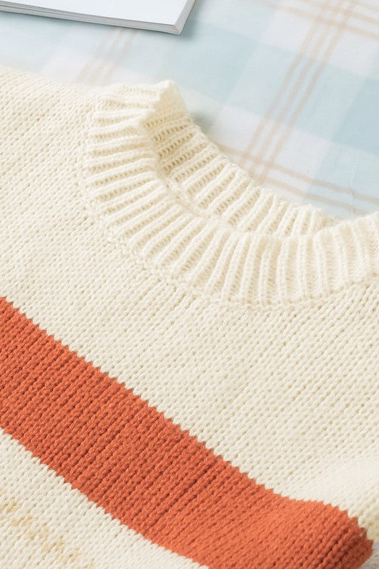 Women's Color Block Striped Knit Sweater