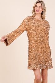 Women's Loose Fit Sequin Mini Cocktail Dress