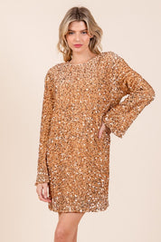 Women's Loose Fit Sequin Mini Cocktail Dress