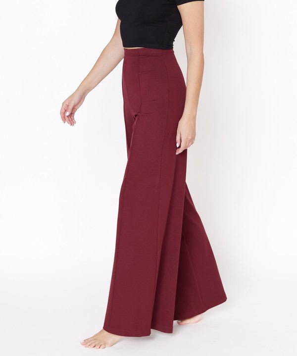 PONTE WIDE LEG FULL LENGTH PANTS