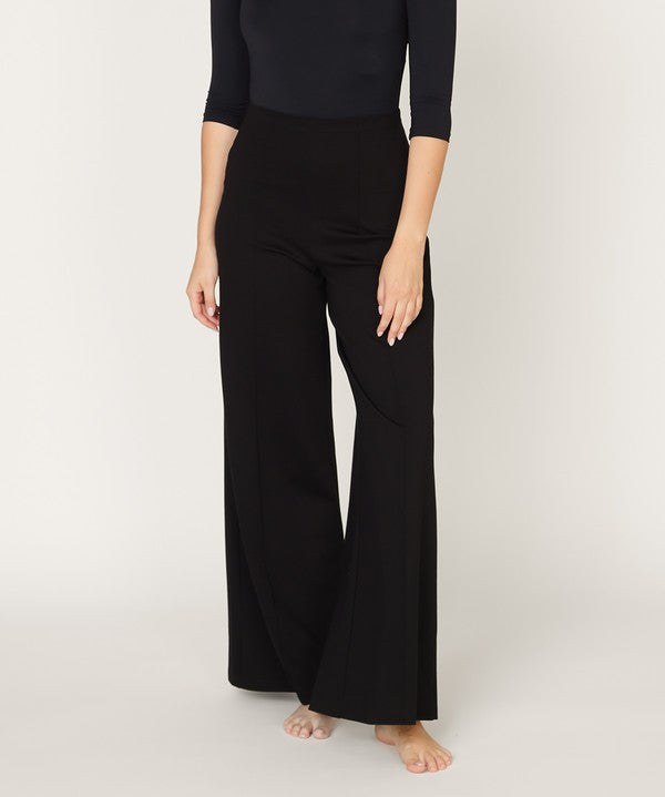 PONTE WIDE LEG FULL LENGTH PANTS