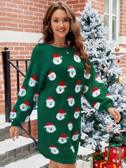 Women's Festive Santa Sweater Dress