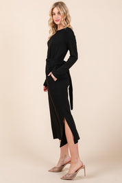 Women's Waist Wrap Dress with Pockets