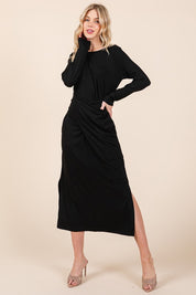 Women's Waist Wrap Dress with Pockets