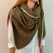 Women's Triangle Shawl Scarf with Vibrant Accents