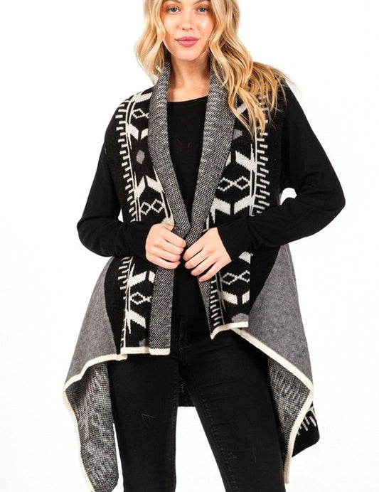 Women's Aztec Patterned Winter Vest