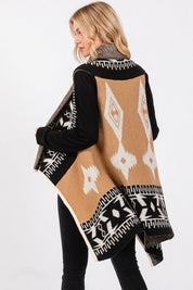 Women's Aztec Patterned Winter Vest