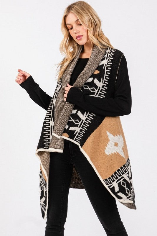 Women's Aztec Patterned Winter Vest