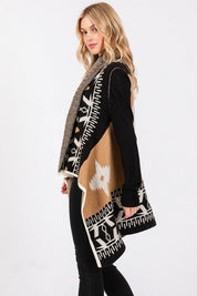 Women's Aztec Patterned Winter Vest