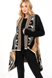 Women's Aztec Patterned Winter Vest