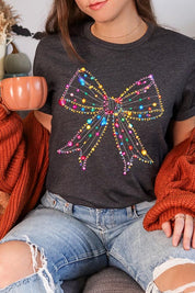 Unisex Short Sleeve Christmas Lights Graphic Tee