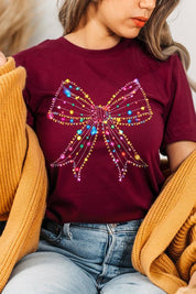Unisex Short Sleeve Christmas Lights Graphic Tee
