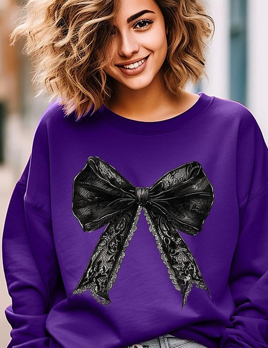 Halloween Coquette bow Graphic Fleece Sweatshirts