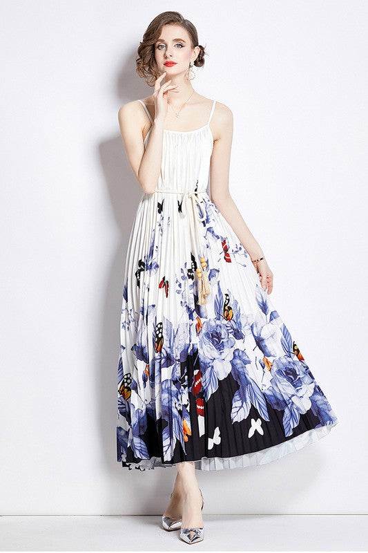 Women's Sleeveless Multi-Print Tent Maxi Dress