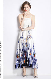 Women's Sleeveless Multi-Print Tent Maxi Dress