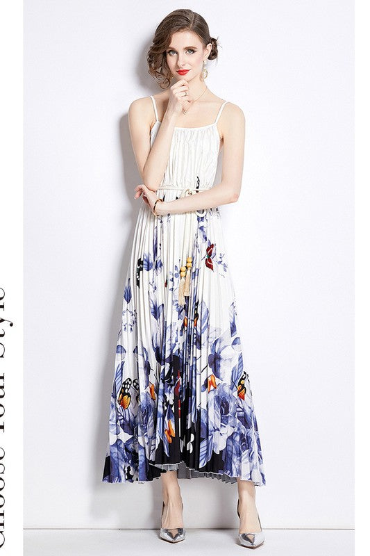 Women's Sleeveless Multi-Print Tent Maxi Dress