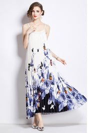 Women's Sleeveless Multi-Print Tent Maxi Dress