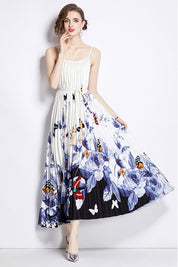 Women's Sleeveless Multi-Print Tent Maxi Dress