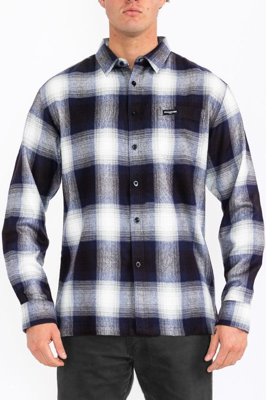 Men's Regular Fit Plaid Flannel Button Down Shirt