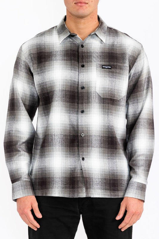 Men's Regular Fit Plaid Flannel Button Down Shirt