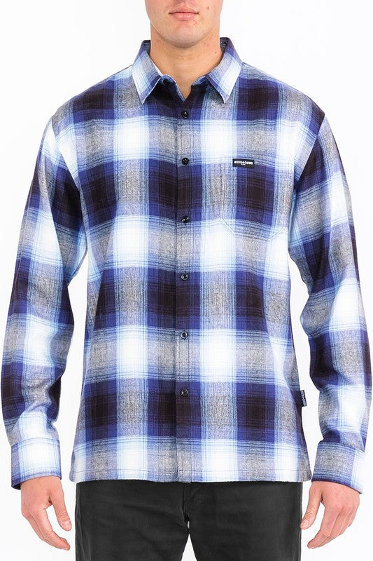 Men's Regular Fit Plaid Flannel Button Down Shirt