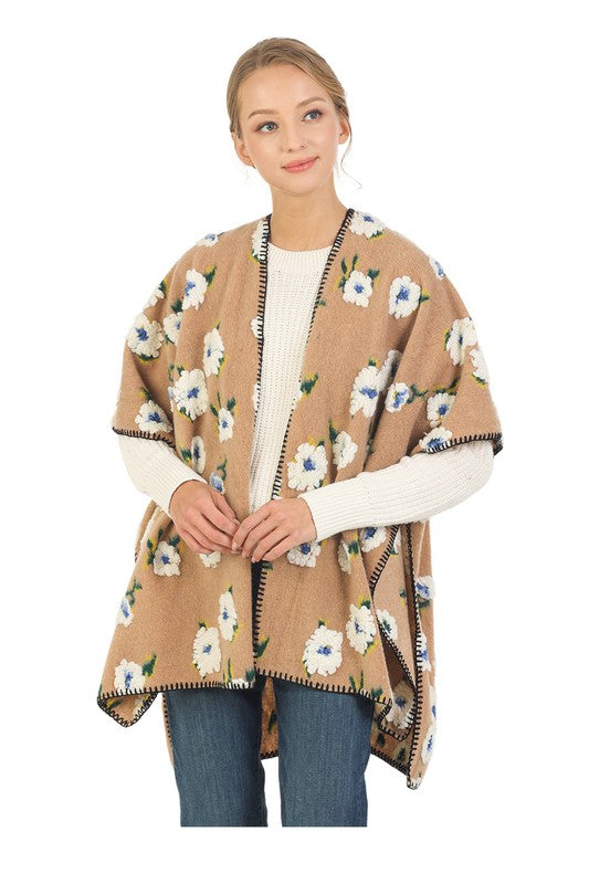 Women's Floral Pattern Winter Kimono