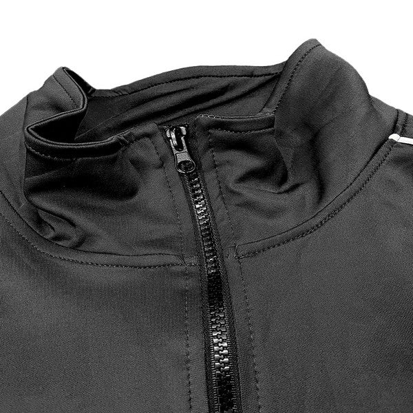 Men's Solid Flared Track Jacket with Side Piping