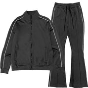 Men's Solid Side Piping Track Jacket