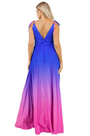 Women's Deep V-Neck Sleeveless Maxi Dress