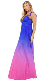 Women's Deep V-Neck Sleeveless Maxi Dress