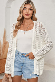 Women's Bohemian Crochet Knit Open Front Cardigan