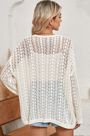 Women's Bohemian Crochet Knit Open Front Cardigan