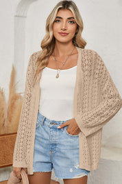 Women's Bohemian Crochet Knit Open Front Cardigan