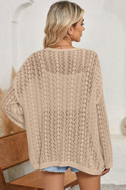 Women's Bohemian Crochet Knit Open Front Cardigan