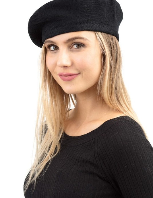 Women's Stretch Fit Acrylic Beret Hat