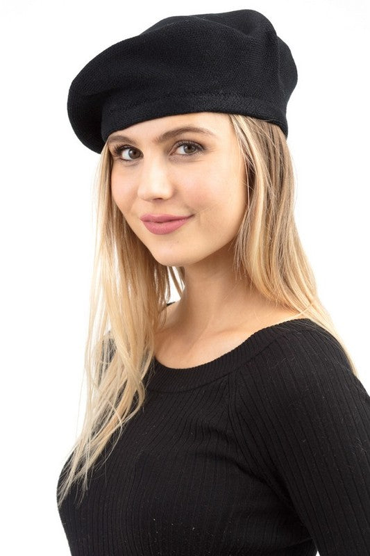 Women's Stretch Fit Acrylic Beret Hat