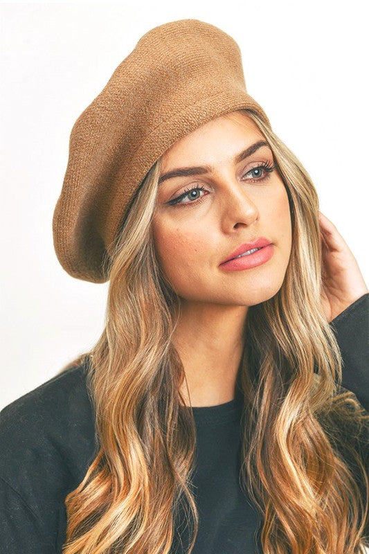 Women's Stretch Fit Acrylic Beret Hat