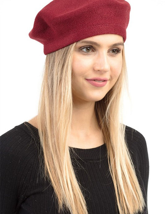 Women's Stretch Fit Acrylic Beret Hat