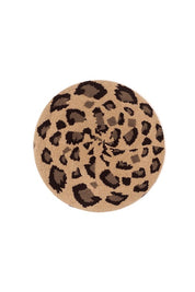 Women's Leopard Print Stretchy Beret