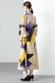 Women's V-Neck Long Sleeve Maxi Dress with Belt