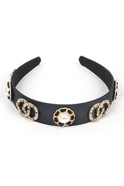 Women's Bejeweled Crystal and Pearl Headband