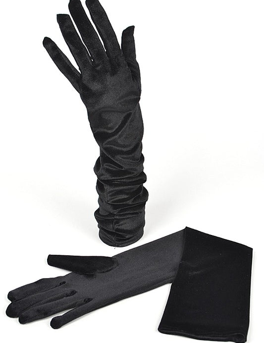 Women's Elegant Above Elbow Velvet Gloves