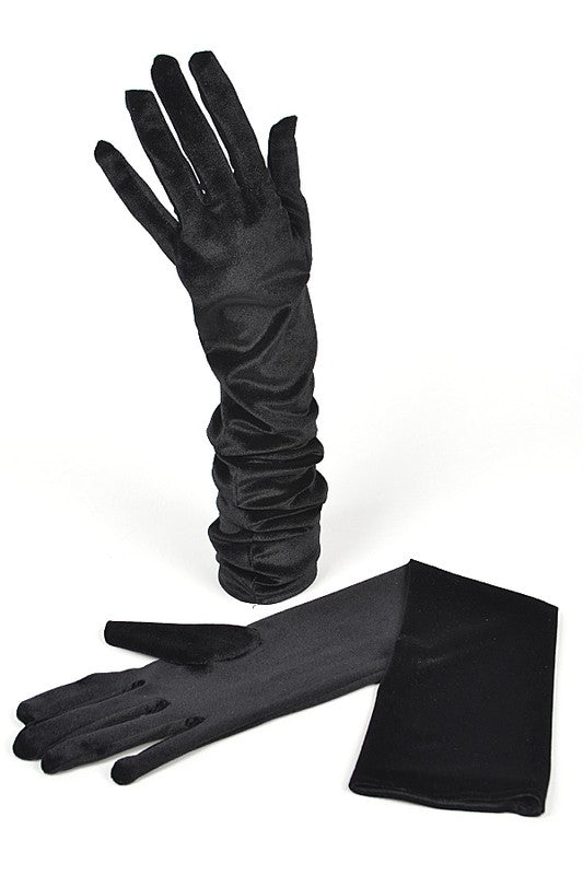 Women's Elegant Above Elbow Velvet Gloves