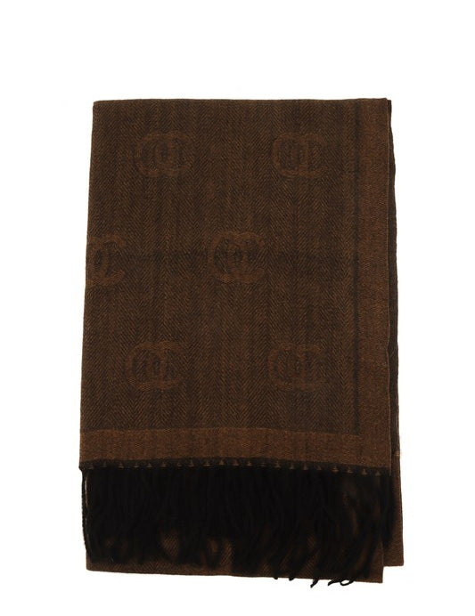 Women's Fringe Double C Pattern Scarf