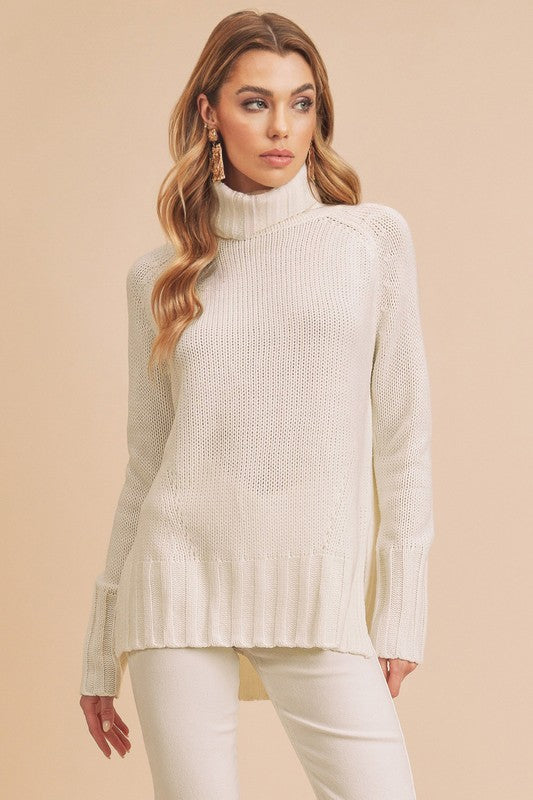 Women's Cozy Funnel Neck Slouchy Sweater